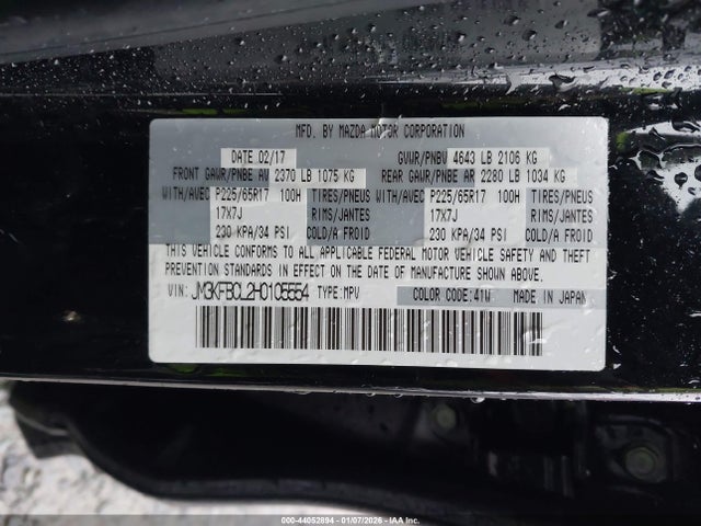 Mazda Cx-5 Touring 2017 JM3KFBCL2H0105554 Image 9