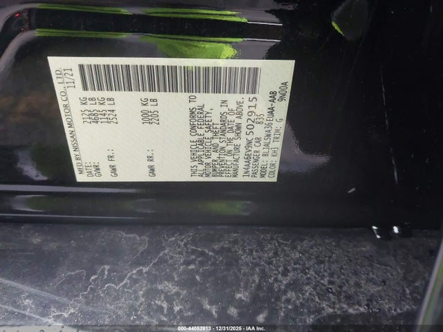 Nissan Maxima Sr Xtronic Cvt 2022 1N4AA6EV9NC502915 Image 9