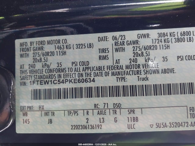 Ford F-150 Xl 2023 1FTEW1C54PKE60634 Image 9
