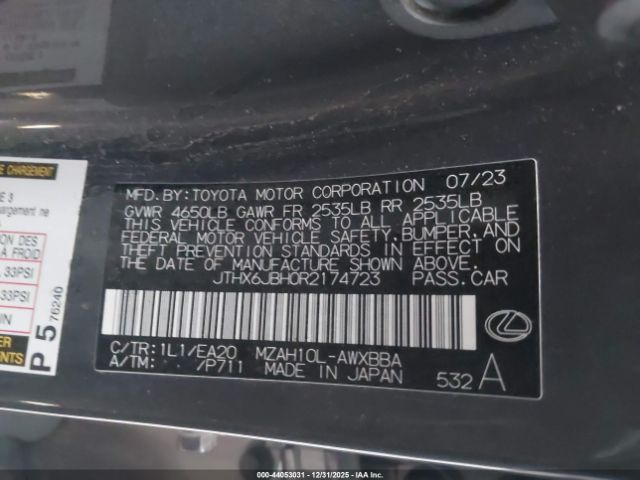 2024 LEXUS UX 250H JTHX6JBH0R2174723 Photo 8