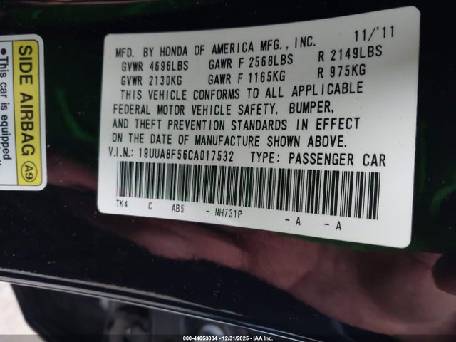 2012 ACURA TL 19UUA8F56CA017532 Photo 8