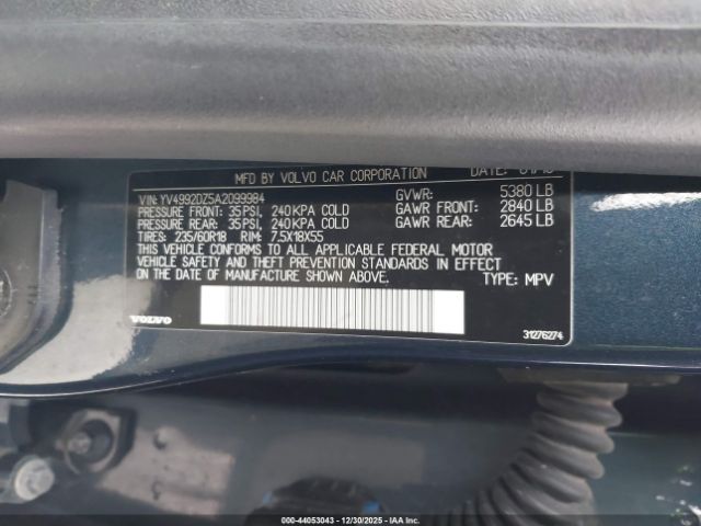 2010 VOLVO XC60 YV4992DZ5A2099984 Photo 8