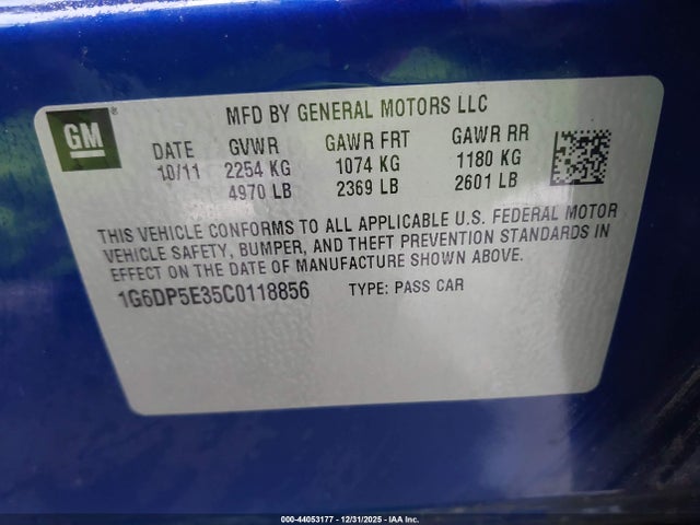 2012 CADILLAC CTS 1G6DP5E35C0118856 Photo 8