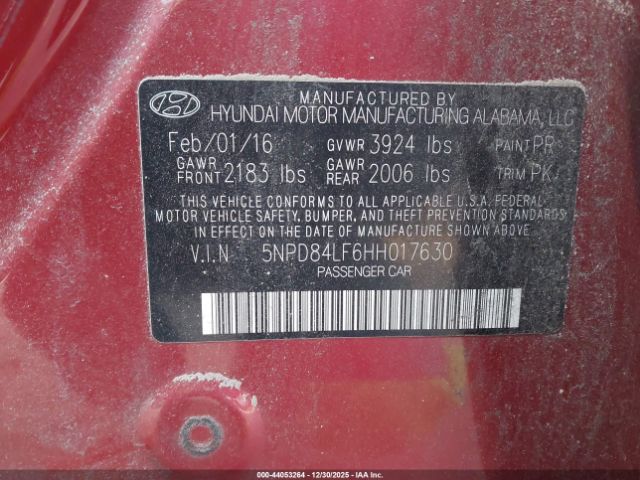 2017 HYUNDAI ELANTRA 5NPD84LF6HH017630 Photo 8