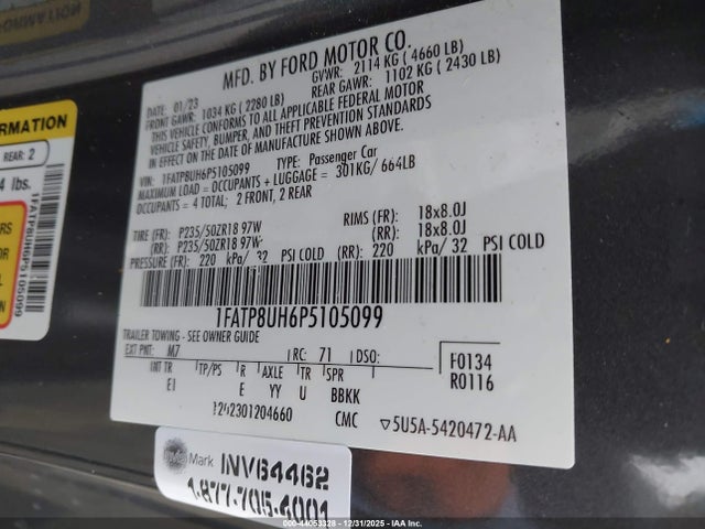 Ford Mustang Ecoboost Premium 2023 1FATP8UH6P5105099 Image 9