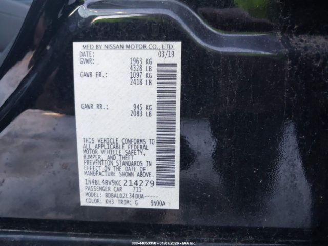 2019 NISSAN ALTIMA 1N4BL4BV9KC214279 Photo 8