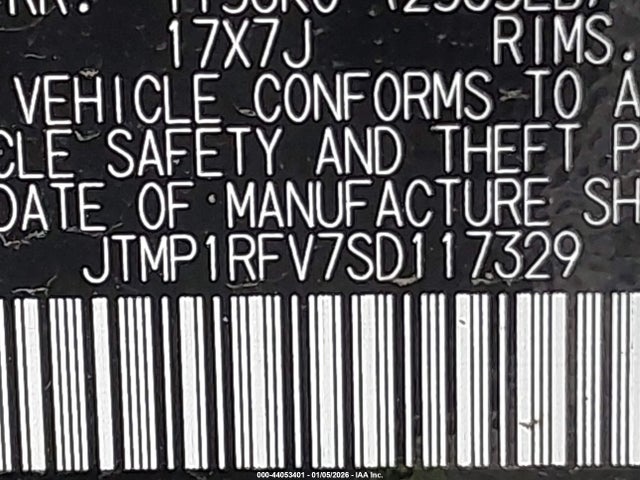 JTMP1RFV7SD117329 Toyota Rav4 Xle