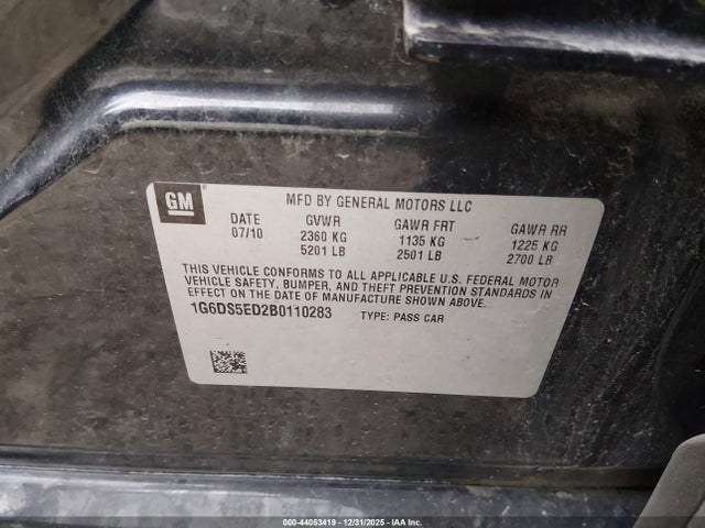 2011 CADILLAC CTS 1G6DS5ED2B0110283 Photo 8