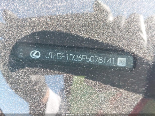 Lexus IS 250 2015 JTHBF1D26F5078141 Image 9