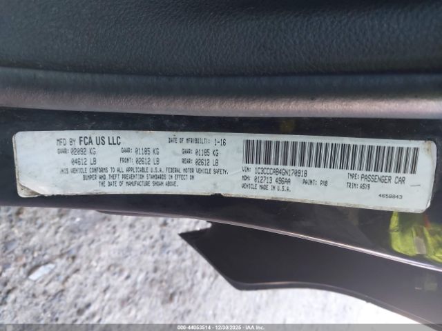 2016 CHRYSLER 200 1C3CCCAB4GN170918 Photo 8