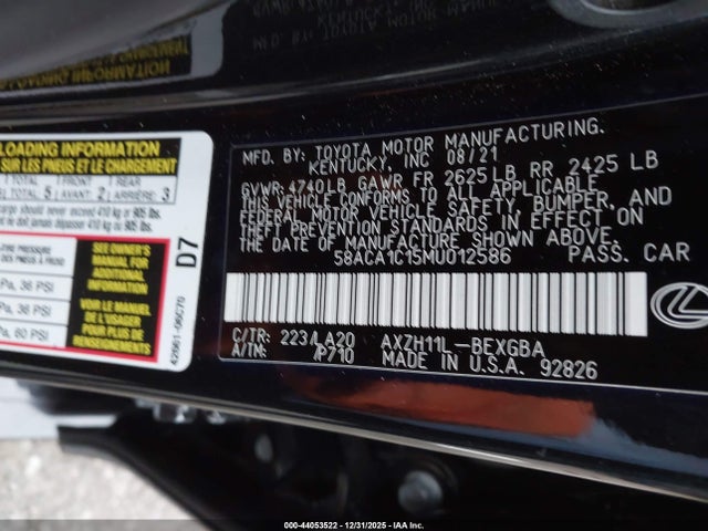 58ACA1C15MU012586 Lexus ES 300H