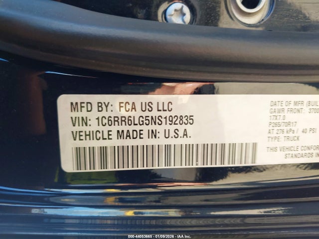 1C6RR6LG5NS192835 RAM 1500 Classic Slt 4x2 5&#039;7 Box