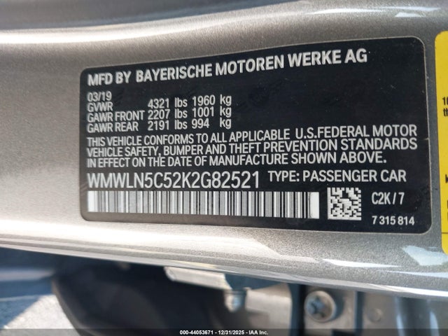 2019 MINI CLUBMAN WMWLN5C52K2G82521 Photo 8