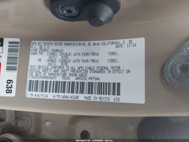 Toyota Tacoma Sr5 V6 2017 3TMAZ5CN3HM034697 Image 9