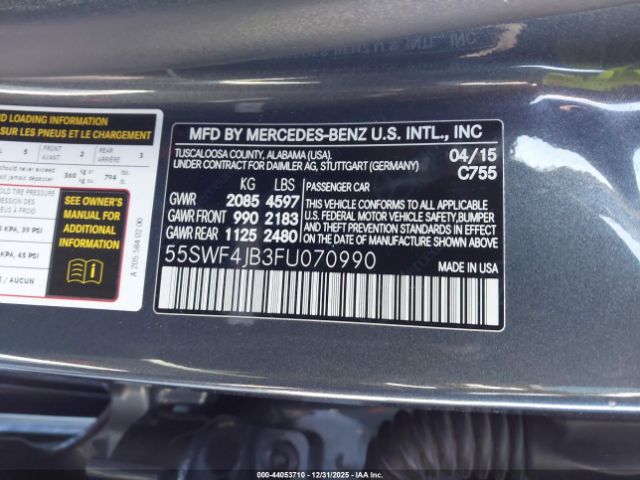 2015 MERCEDES-BENZ C 300 55SWF4JB3FU070990 Photo 8