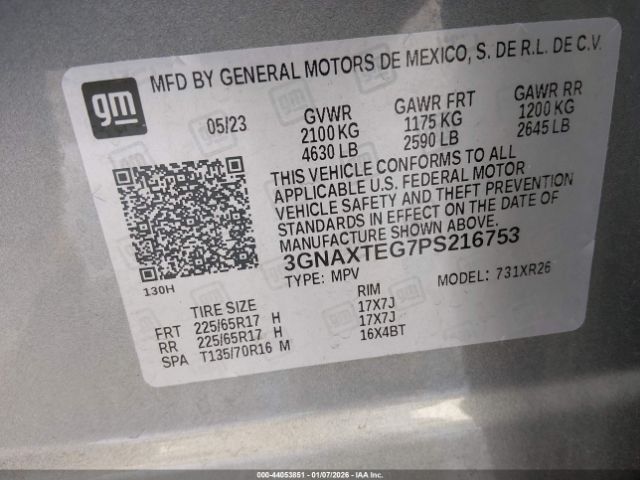 2023 CHEVROLET EQUINOX 3GNAXTEG7PS216753 Photo 8