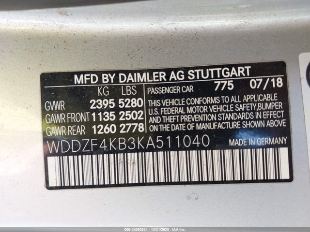 Продажа на аукционе авто 2019 Mercedes-benz E 300 4matic, vin: WDDZF4KB3KA511040, номер лота: 44053931