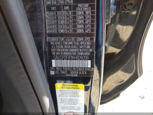 2019 LAND ROVER DISCOVERY SPORT SALCP2FX1KH826099 Photo 8