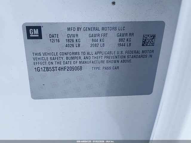 1G1ZB5ST4HF209068 Chevrolet MALIBU LS