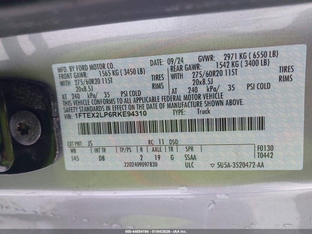 Ford F-150 Stx 2024 1FTEX2LP6RKE94310 Image 9