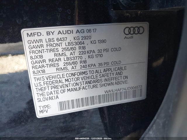 2018 AUDI Q7 WA1LHAF74JD004573 Photo 8