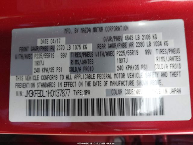 2017 MAZDA CX-5 JM3KFBDL1H0137877 Photo 8