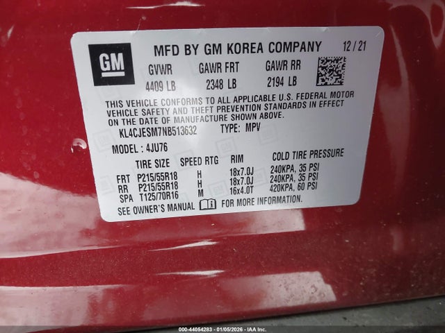 2022 BUICK ENCORE KL4CJESM7NB513632 Photo 8