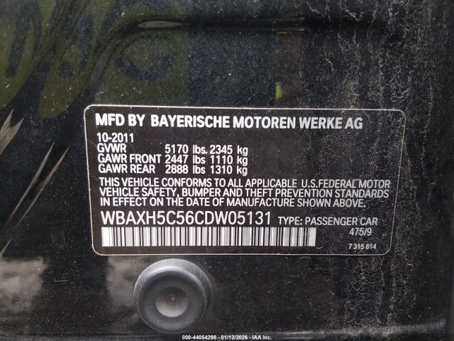 Aukcja sprzedaży 2012 Bmw 528i Xdrive, vin: WBAXH5C56CDW05131, numer aukcji: 44054298