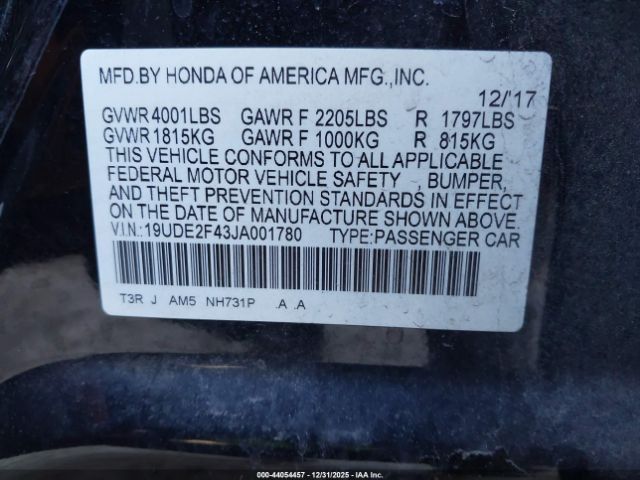 2018 ACURA ILX 19UDE2F43JA001780 Photo 8