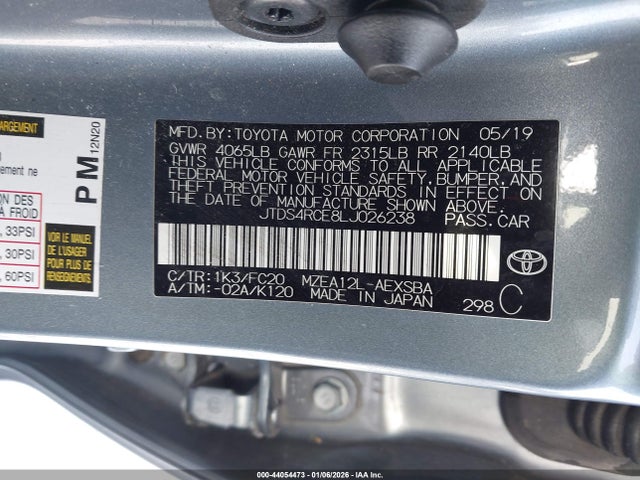 JTDS4RCE8LJ026238 Toyota COROLLA SE