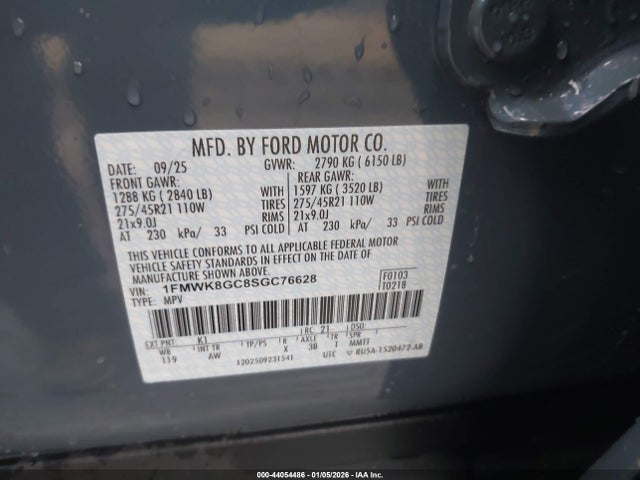 2025 FORD EXPLORER 1FMWK8GC8SGC76628 Photo 8