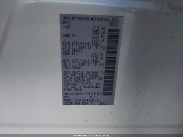 2015 NISSAN PATHFINDER 5N1AR2MM2FC713553 Photo 8