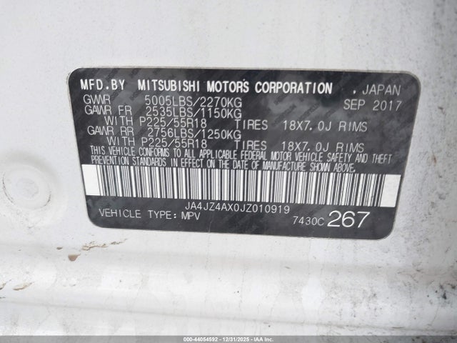 2018 MITSUBISHI OUTLANDER JA4JZ4AX0JZ010919 Photo 8