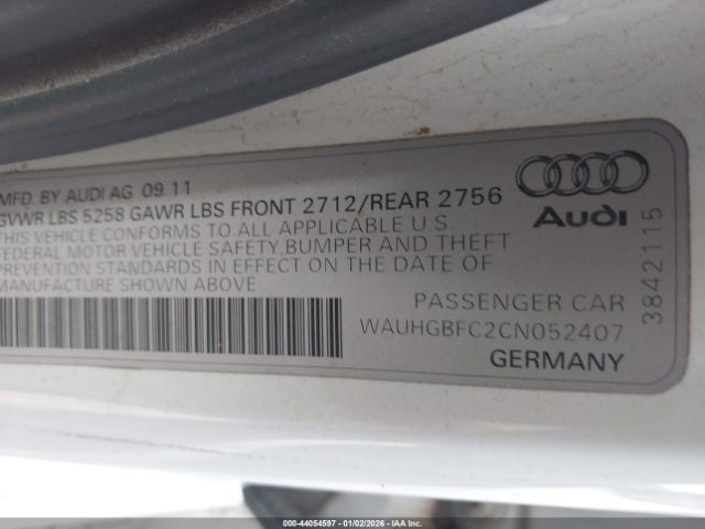 2012 AUDI A6 WAUHGBFC2CN052407 Photo 8