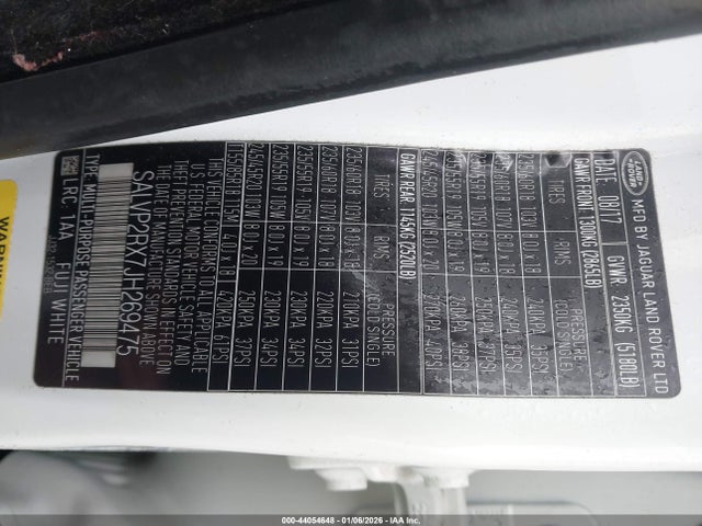 2018 LAND ROVER RANGE ROVER EVOQUE SALVP2RX7JH269475 Photo 8