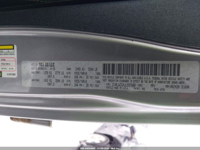 2018 JEEP WRANGLER JK UNLIMITED 1C4BJWEGXJL937680 Photo 8