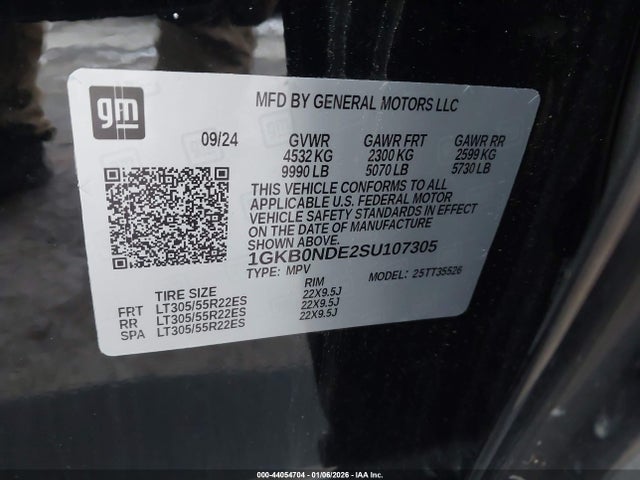 Aukcja sprzedaży 2025 Gmc Hummer Ev Suv 2x E4wd, vin: 1GKB0NDE2SU107305, numer aukcji: 44054704
