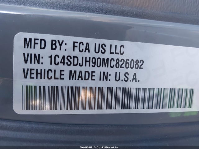 1C4SDJH90MC826082 Dodge Durango Srt Hellcat Awd