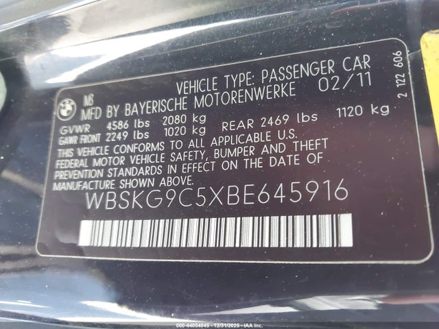 2011 BMW M3 WBSKG9C5XBE645916 Photo 8