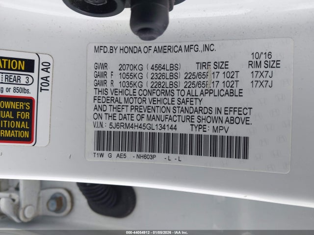 Honda CR-V SE 2016 5J6RM4H45GL134144 Image 9