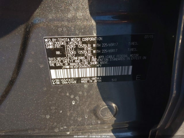Toyota Rav4 Xle 2015 JTMWFREV0FD068625 Image 9