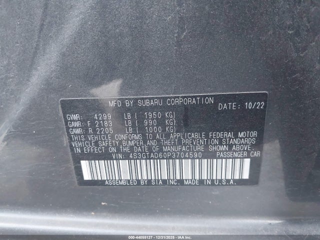 4S3GTAD60P3704590 Subaru Impreza Premium 5-door