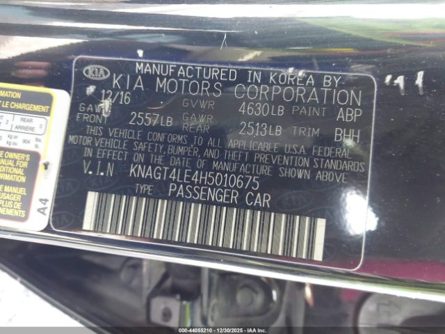 2017 KIA OPTIMA HYBRID KNAGT4LE4H5010675 Photo 8