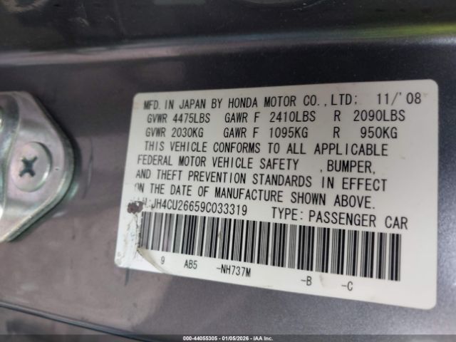 2009 ACURA TSX JH4CU26659C033319 Photo 8