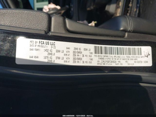 2015 JEEP GRAND CHEROKEE 1C4RJFAG8FC803634 Photo 8