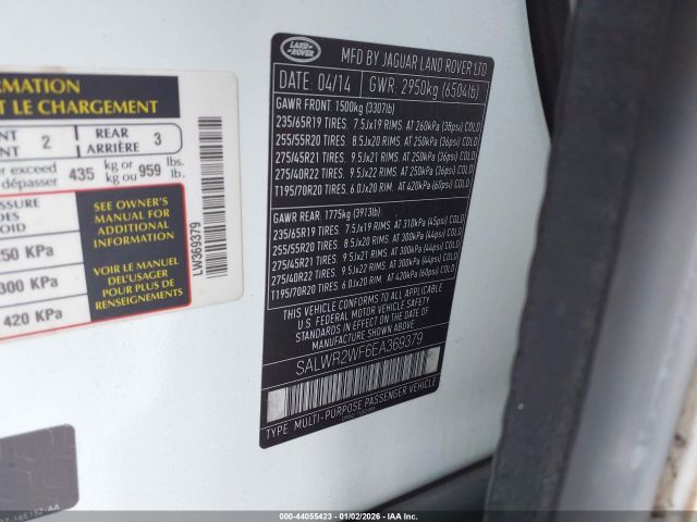 2014 LAND ROVER RANGE ROVER SPORT SALWR2WF6EA369379 Photo 8