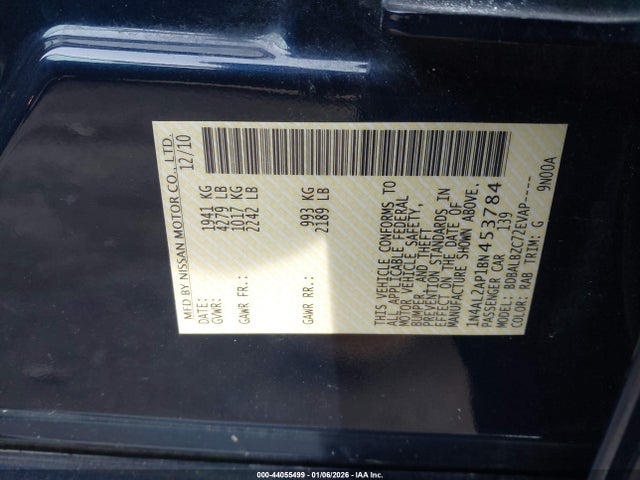 2011 NISSAN ALTIMA 1N4AL2AP1BN453784 Photo 8