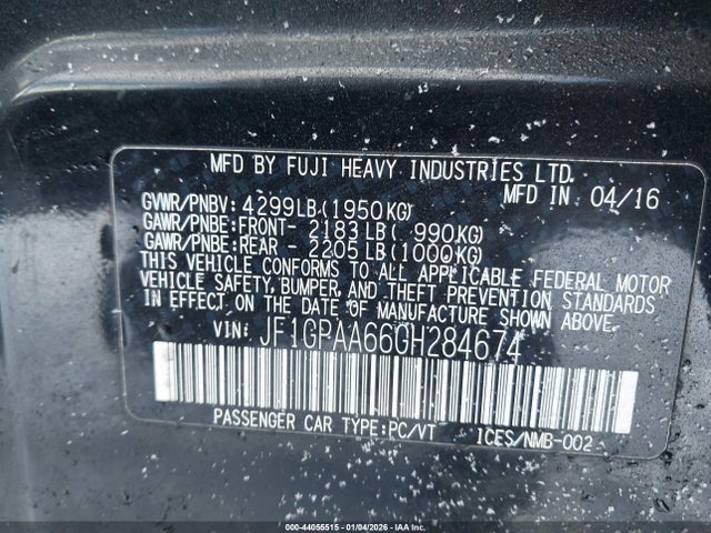 Subaru Impreza 2.0i 2016 JF1GPAA66GH284674 Image 9