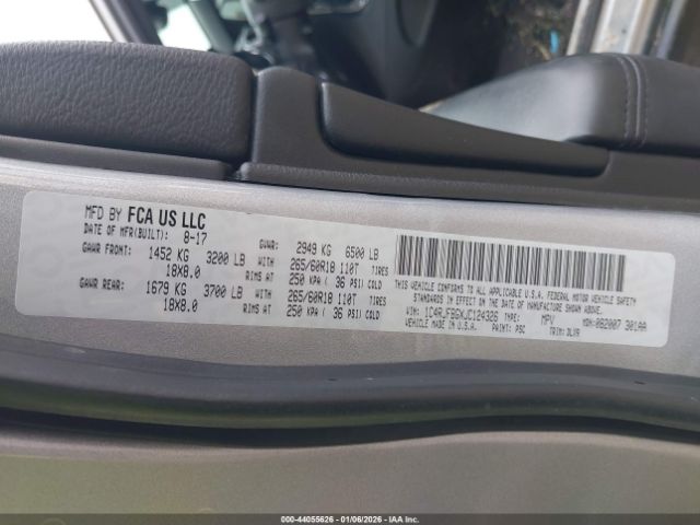 2018 JEEP GRAND CHEROKEE 1C4RJFBGXJC124326 Photo 8