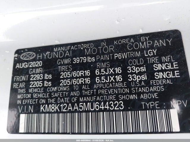 2021 HYUNDAI KONA KM8K12AA5MU644323 Photo 8